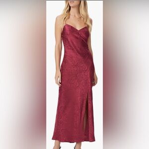 PAIGE NWT Asymmetrical Dress in Deep Red
